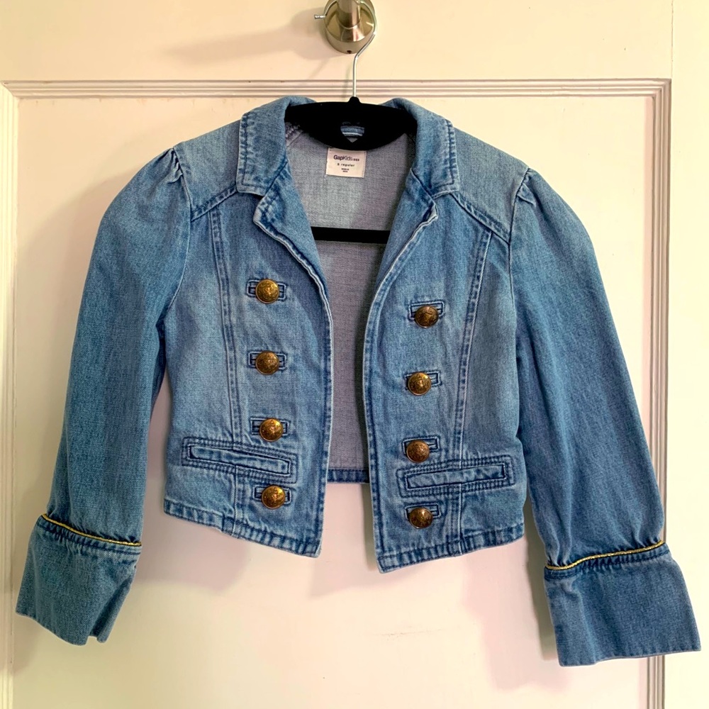 Gap Kids girls denim military style jacket